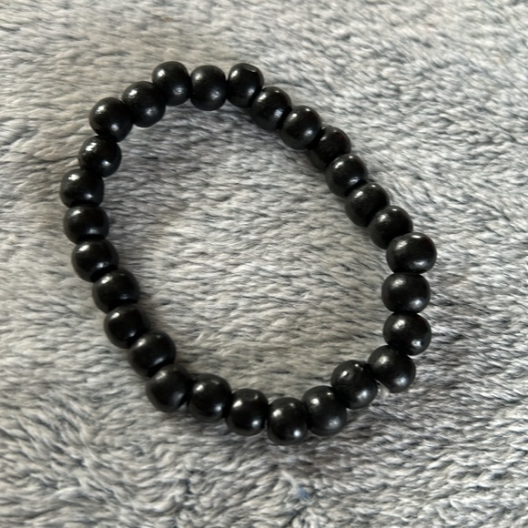 NWOT🌟Mens Black Multilayer Faux Leather & Beaded Bracelets - Picture 4 of 6